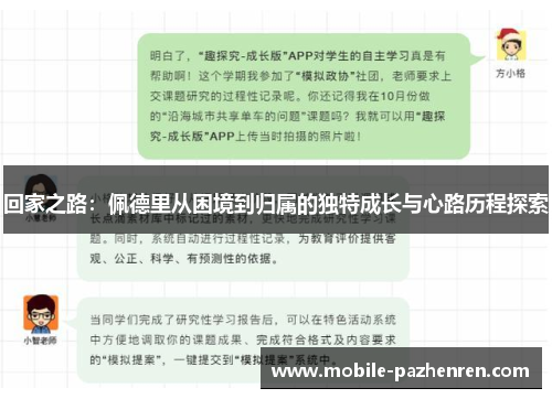 回家之路:佩德里从困境到归属的独特成长与心路历程探索 回家之路:佩德里从困境到归属的独特成长与心路历程探索