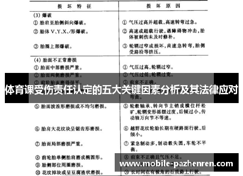 体育课受伤责任认定的五大关键因素分析及其法律应对 体育课受伤责任认定的五大关键因素分析及其法律应对