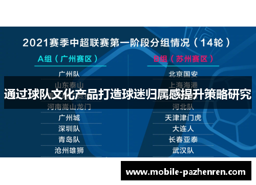 通过球队文化产品打造球迷归属感提升策略研究